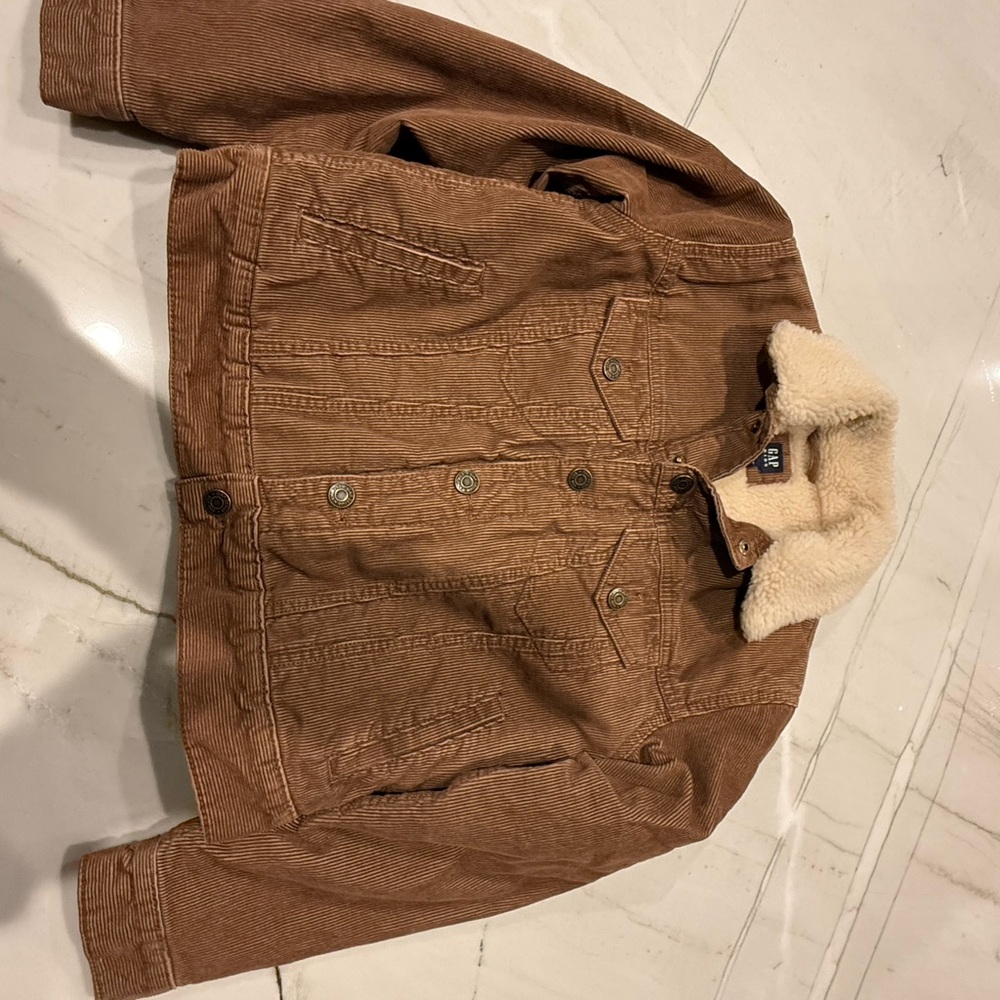 GAP Kids Cream Sherpa Jacket - worn 1x Size 10 - Picture 4 of 8